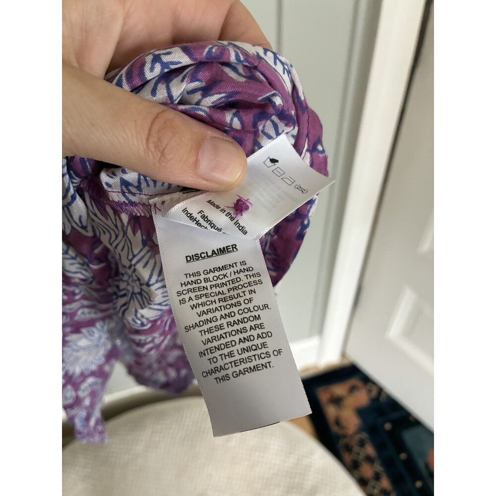 Emerson Fry Maxi Dress XL Lucy 4 Love Thomas Long Floral Purple Boho Button - Picture 5 of 8